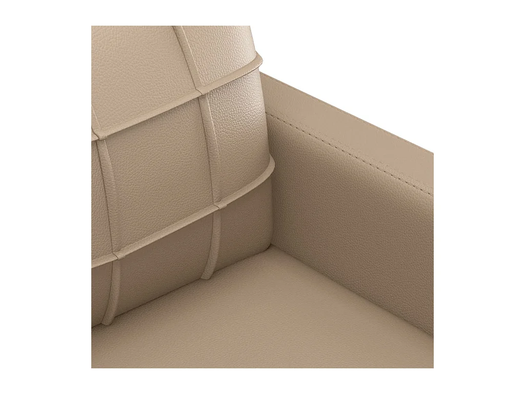 2-tlg. Sofagarnitur mit Kissen Cappuccino-Braun Kunstleder