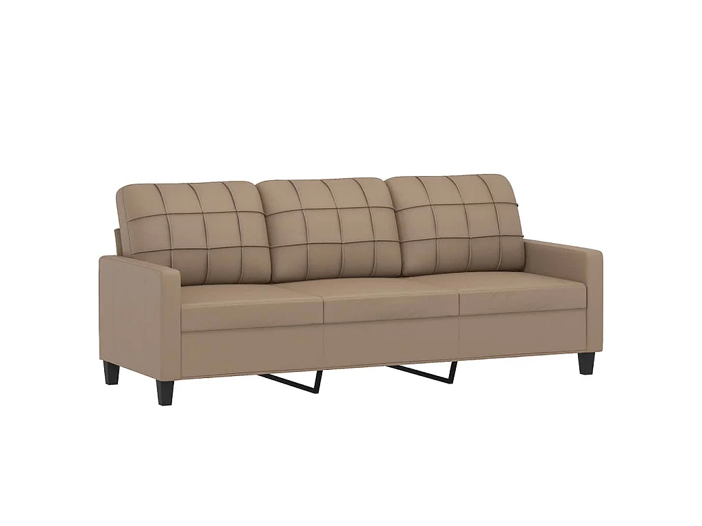 Ensemble de canapés 2 pcs avec coussins Cappuccino Similicuir