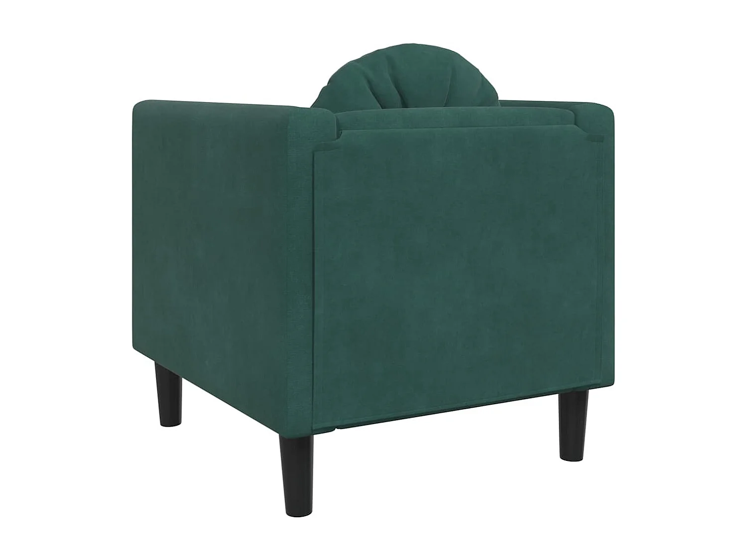 Fauteuil met kussen fluweel donkergroen