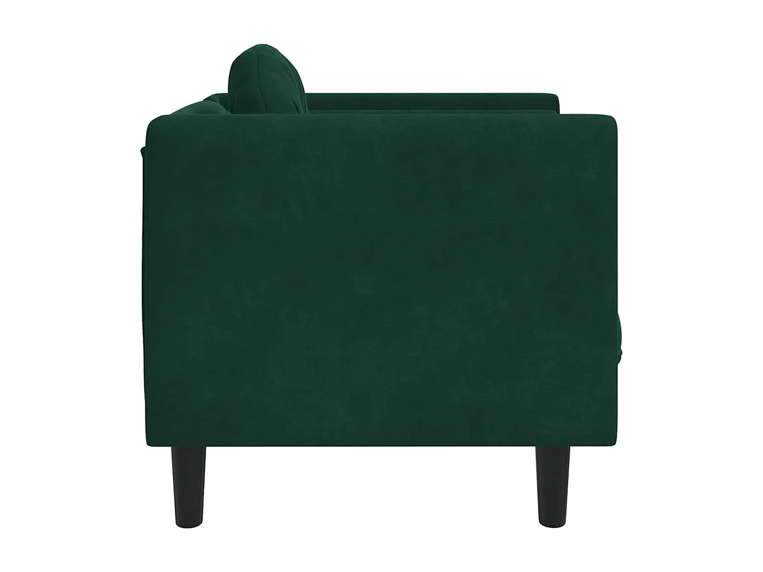 Fauteuil avec coussin vert foncé velours