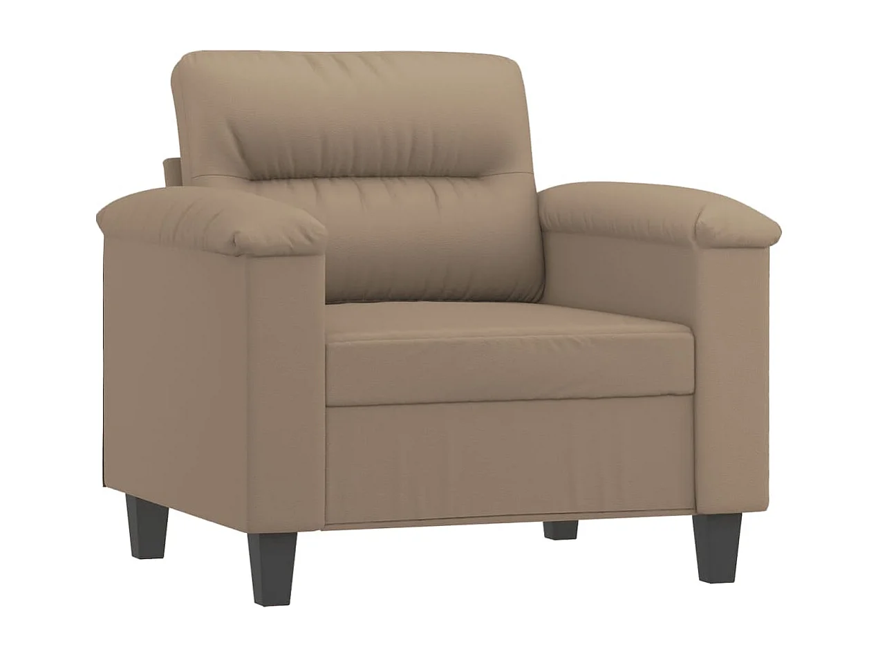 Fauteuil 60 cm kunstleer cappuccinokleurig