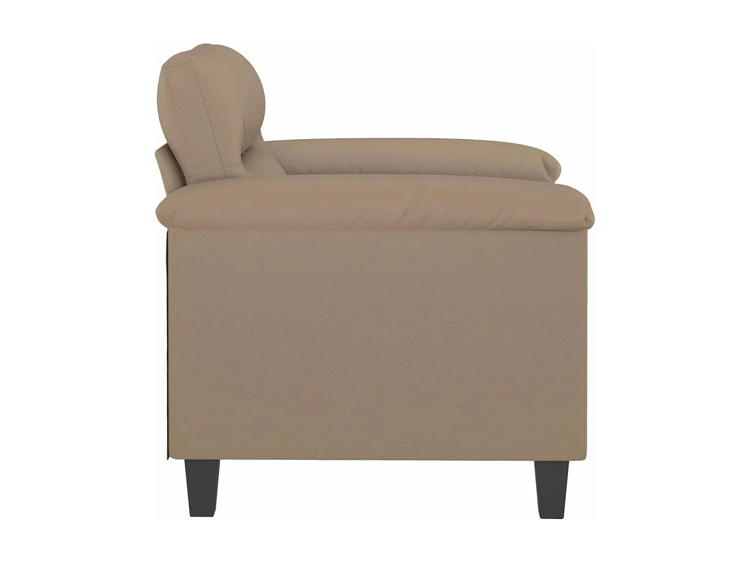 Fauteuil 60 cm kunstleer cappuccinokleurig