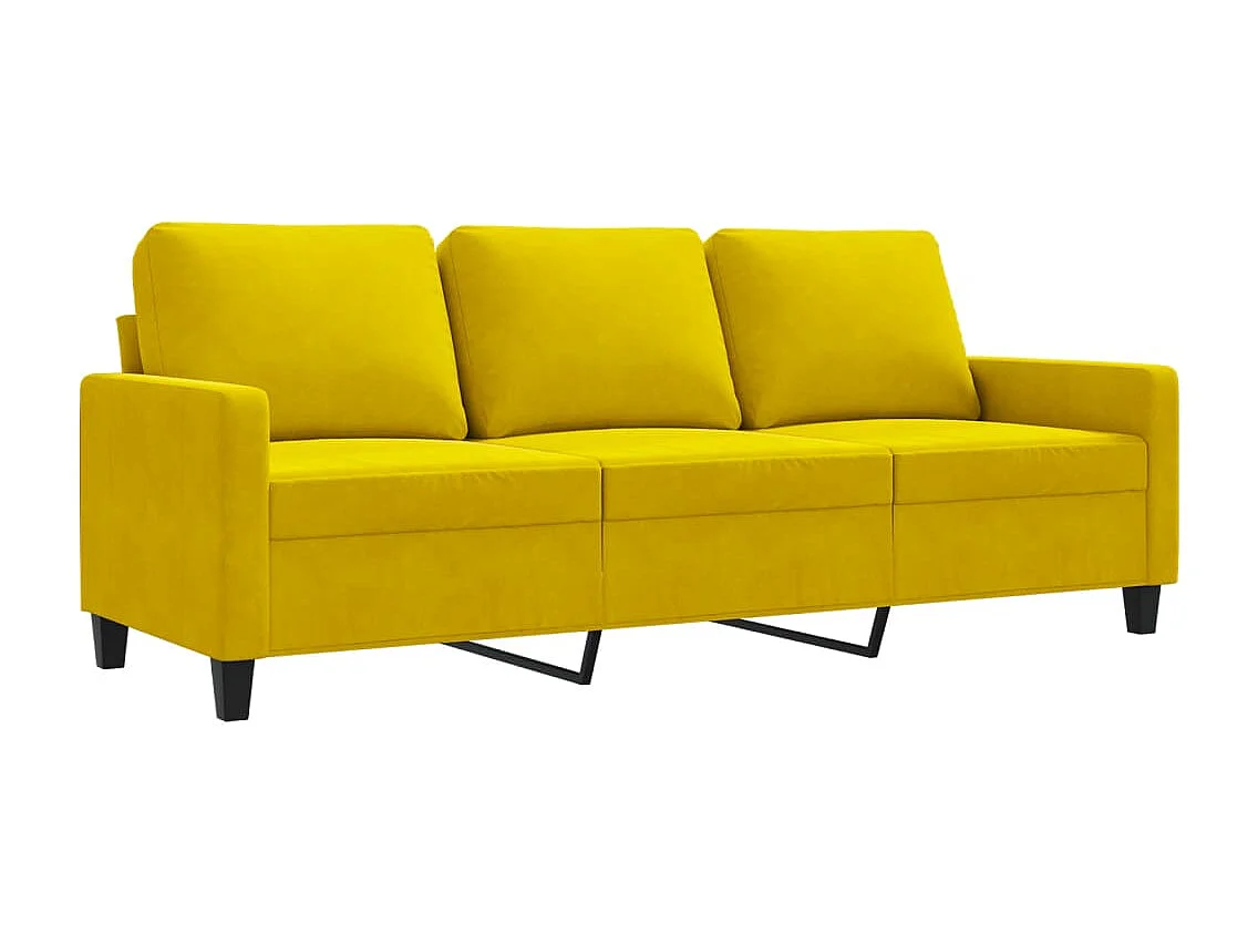 3-Sitzer-Sofa Gelb 180 cm Samt