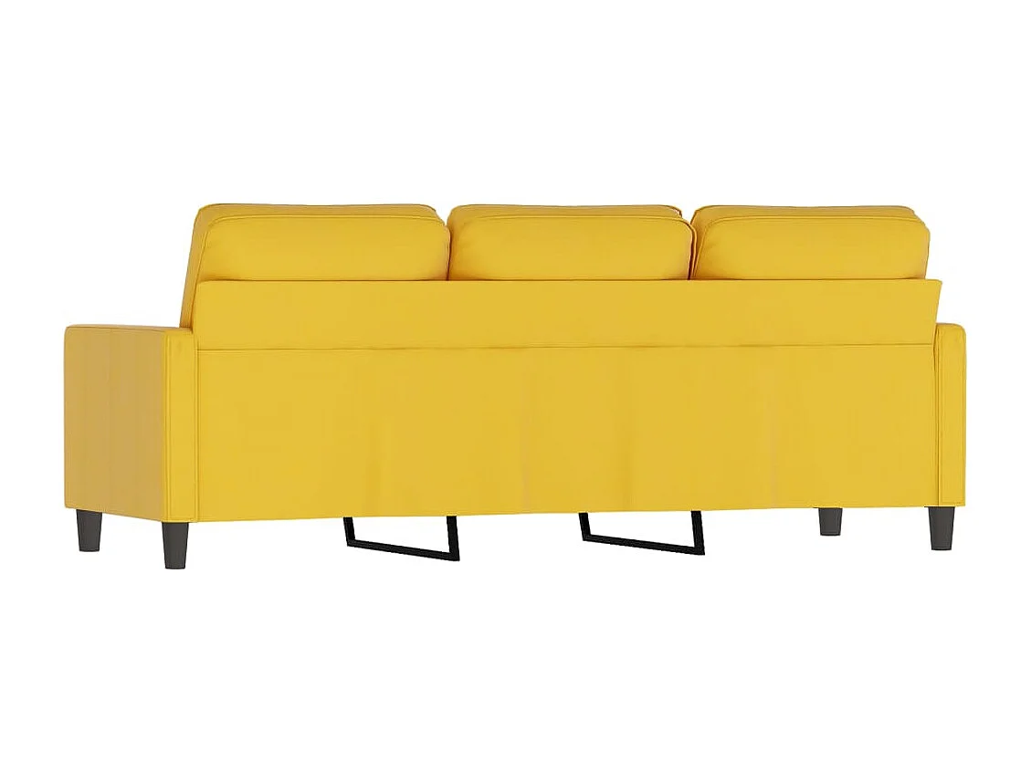 3-Sitzer-Sofa Gelb 180 cm Samt