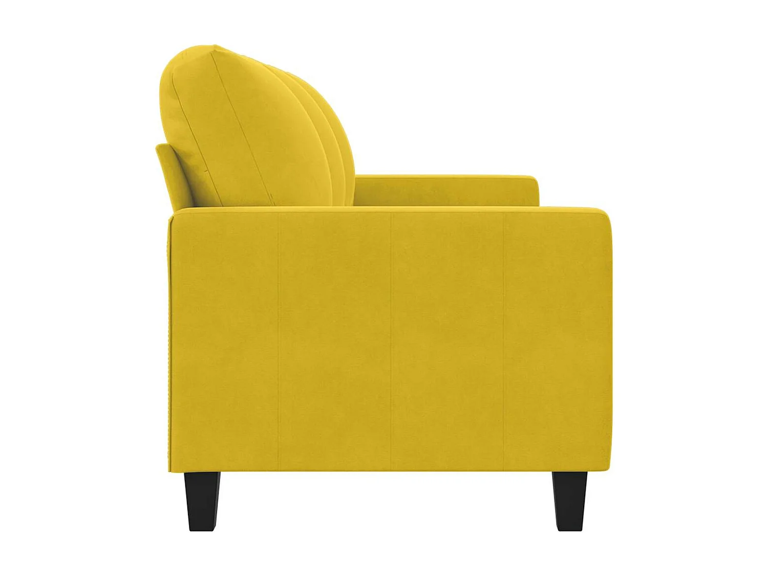 Divano a 3 Posti Giallo 180 cm in Velluto