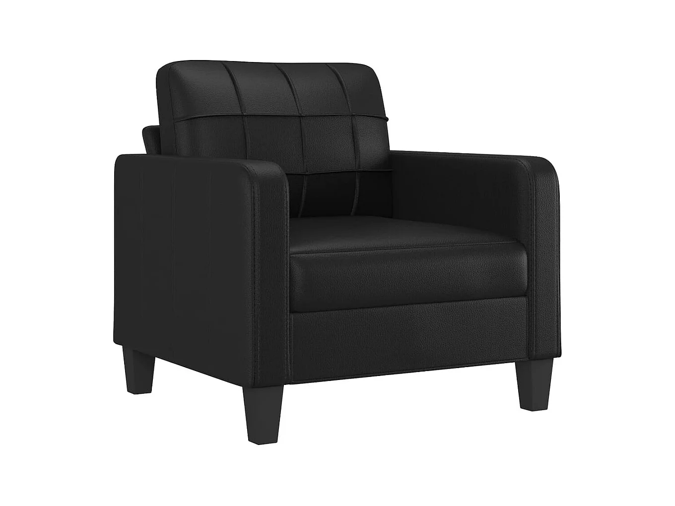 Sessel Schwarz 60 cm Kunstleder