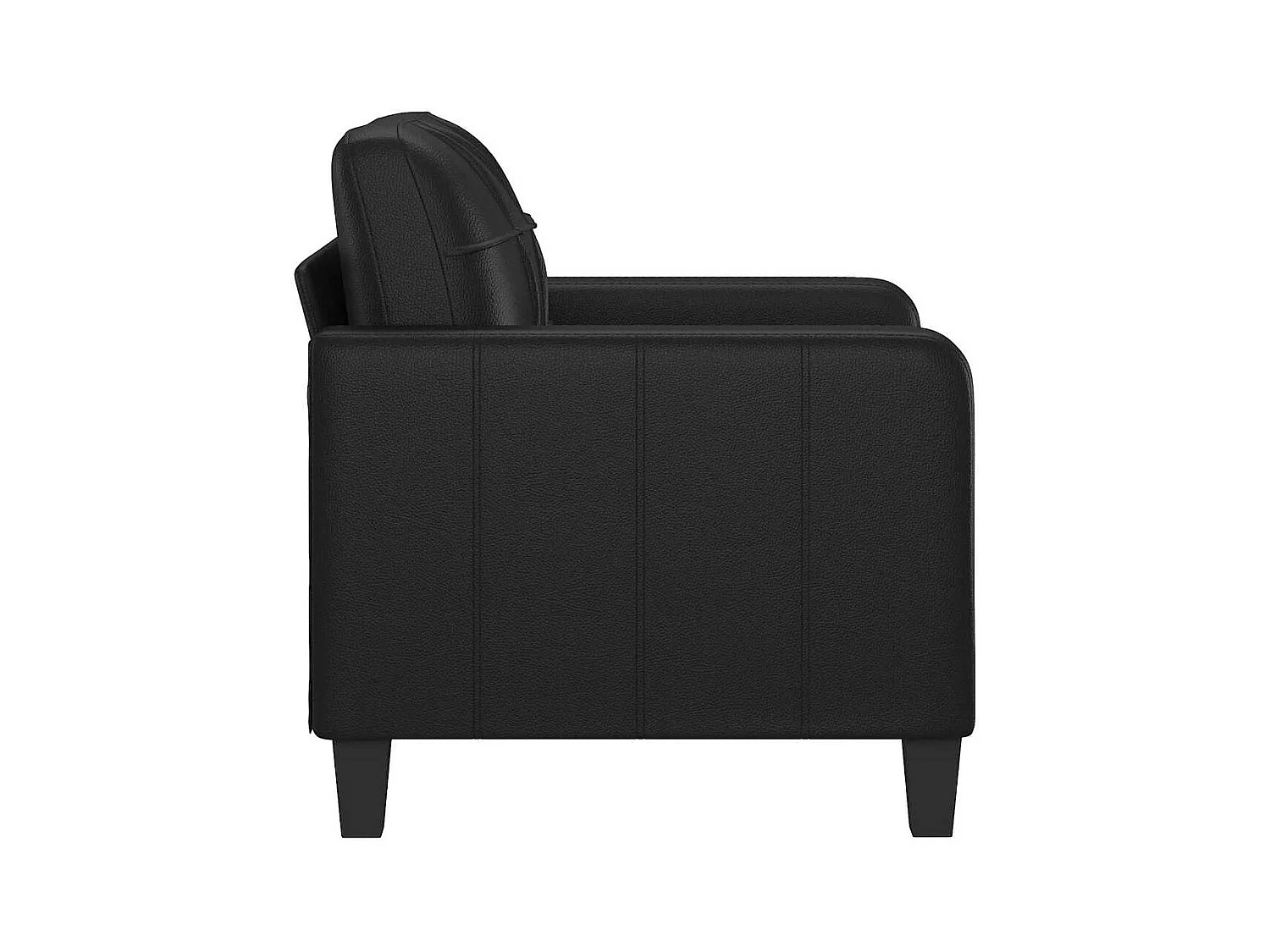 Sessel Schwarz 60 cm Kunstleder