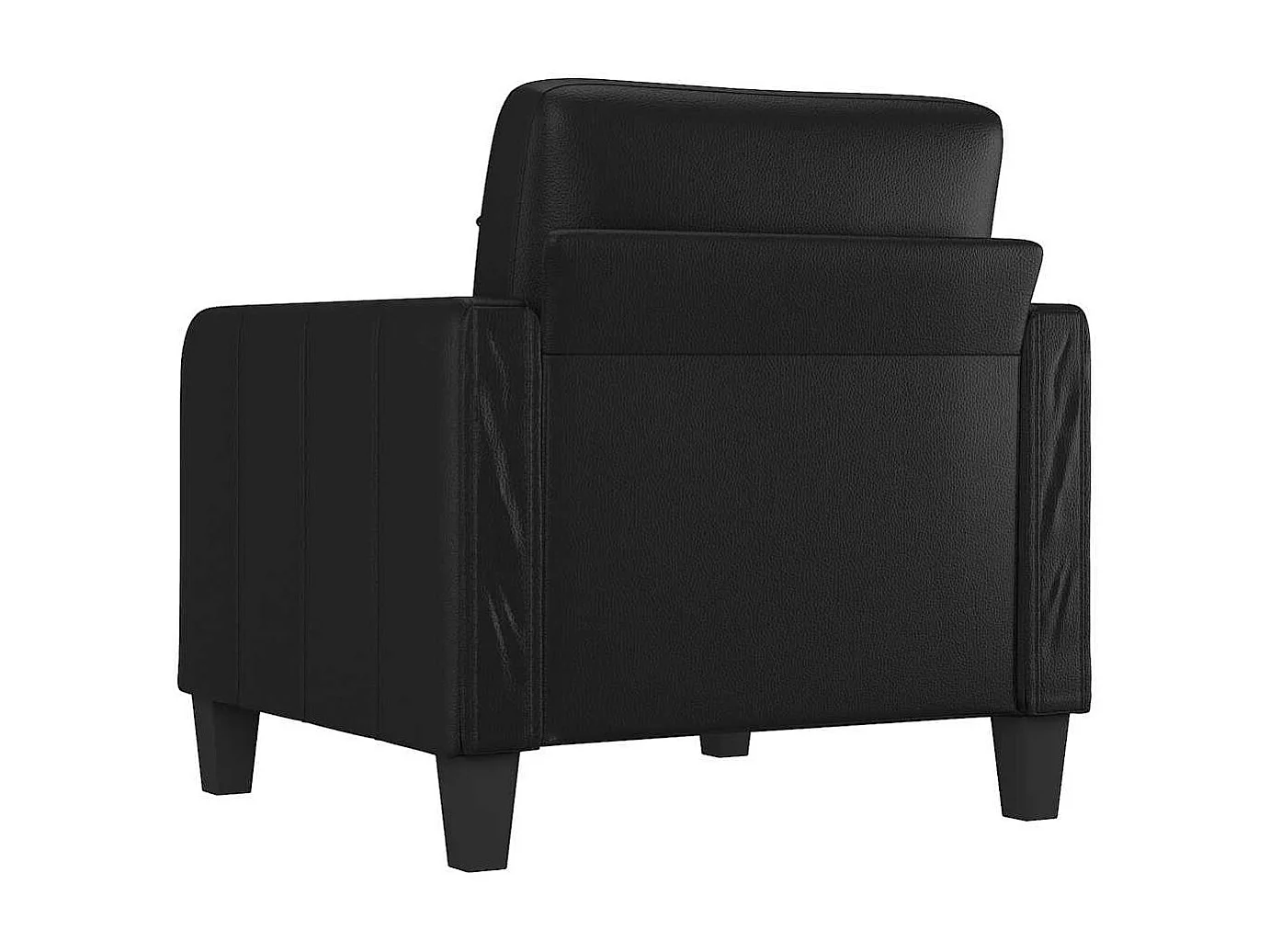 Sessel Schwarz 60 cm Kunstleder