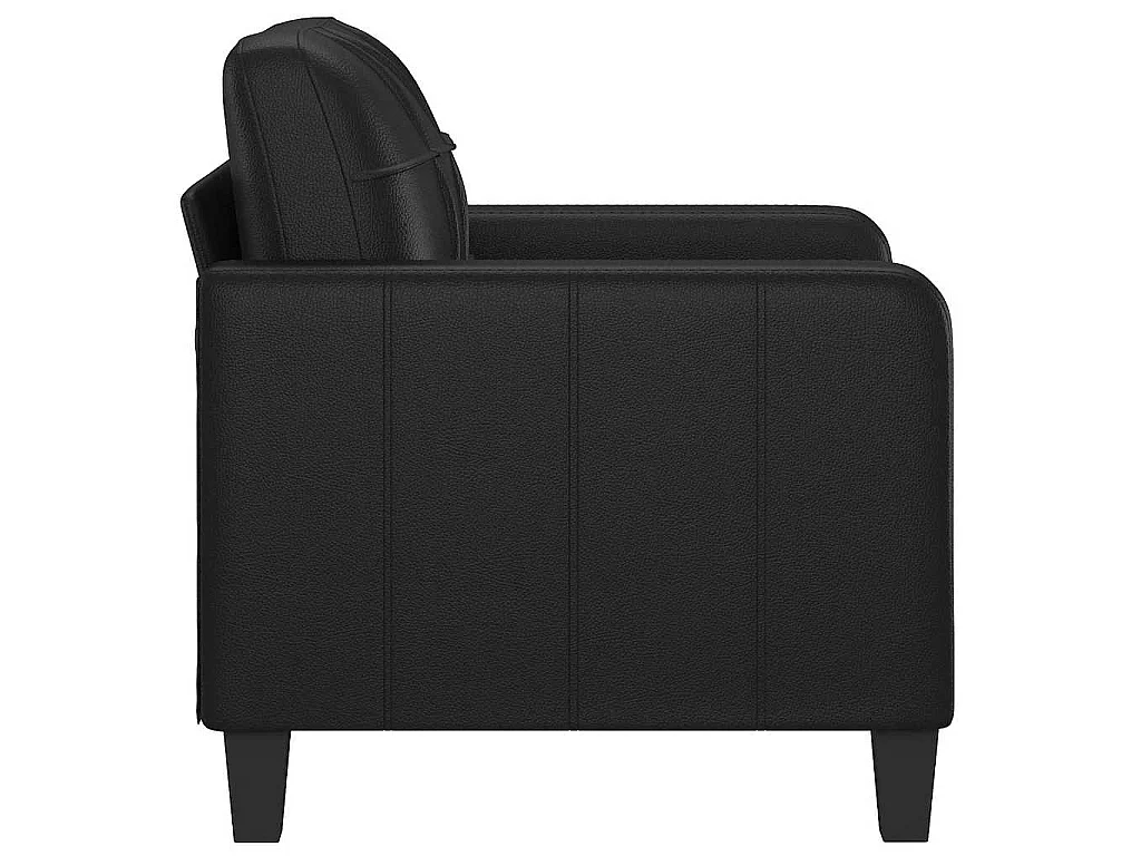 Fauteuil Noir 60 cm Similicuir