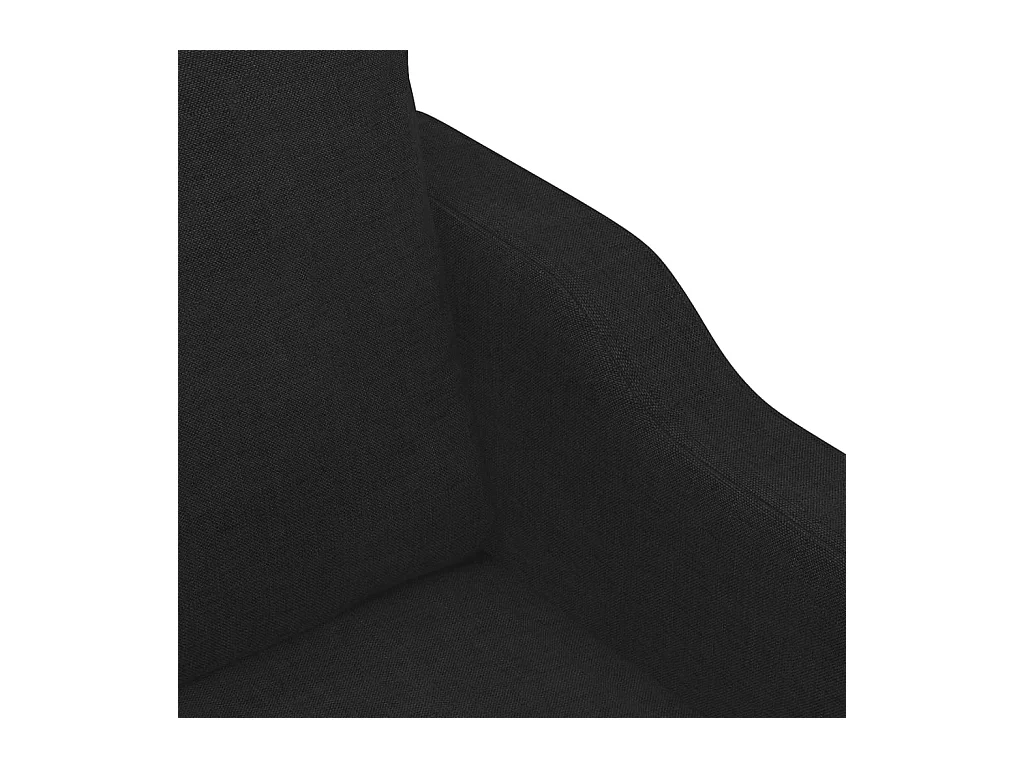 Canapé à 3 places Noir 180 cm Tissu