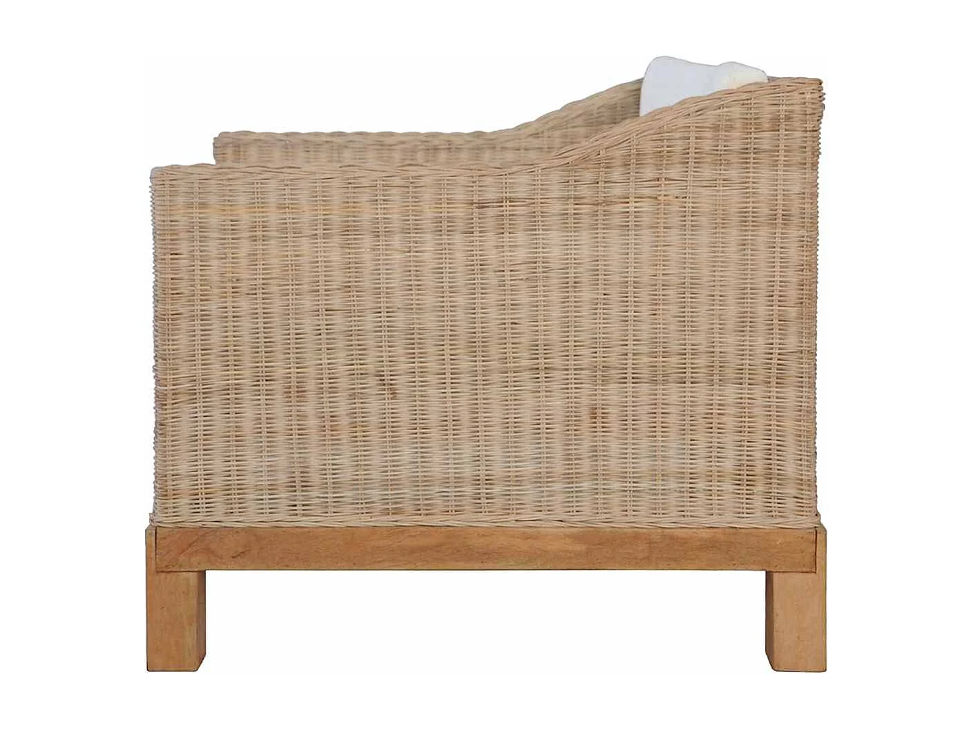 Ensemble de canapés 2 pcs avec coussins Rotin naturel