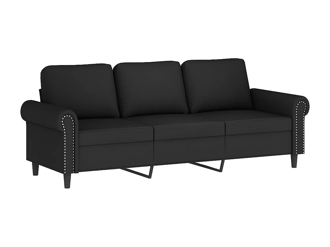 Ensemble de canapés 2 pcs avec coussins Noir Velours