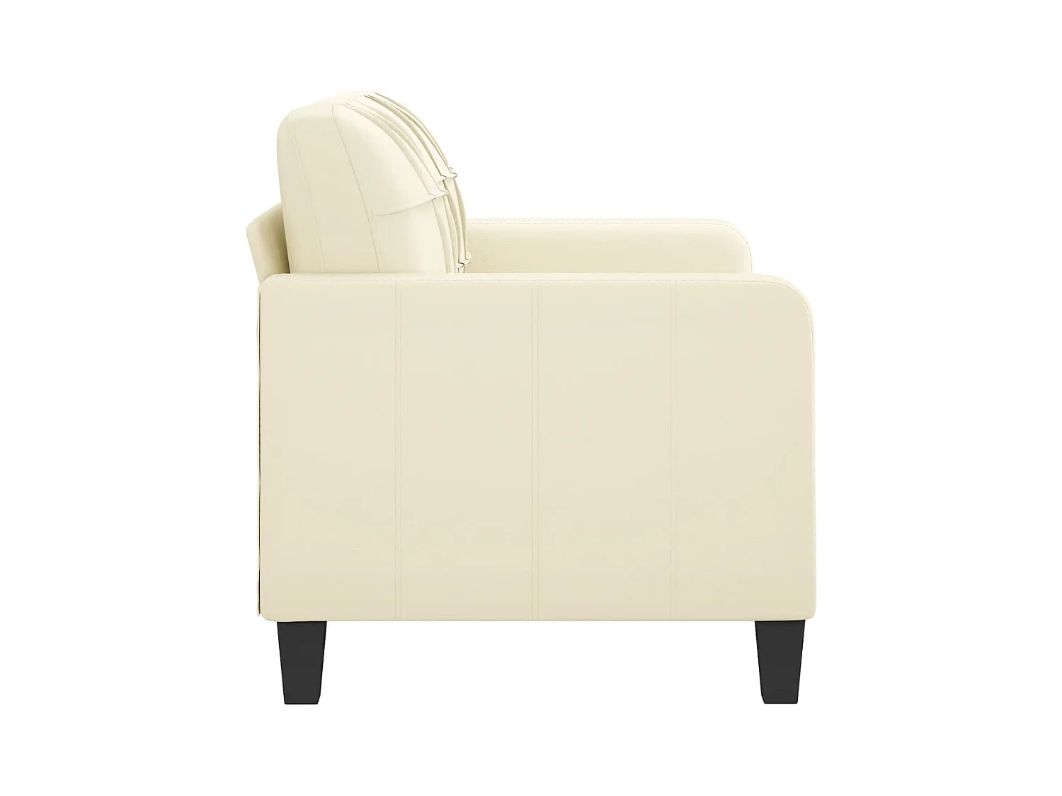 Tweezitsbank 120 cm kunstleer crèmekleurig