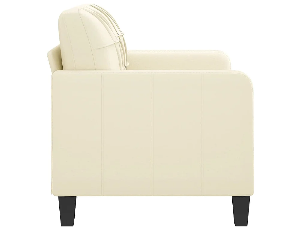 Divano a 2 Posti Crema 120 cm in Similpelle