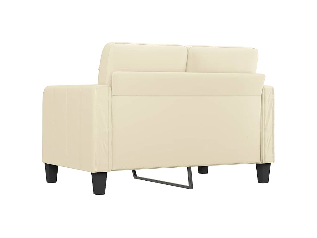 Divano a 2 Posti Crema 120 cm in Similpelle