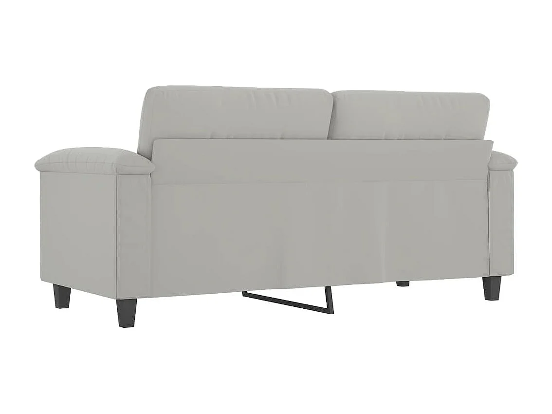 2-Sitzer-Sofa Hellgrau 140 cm Mikrofasergewebe