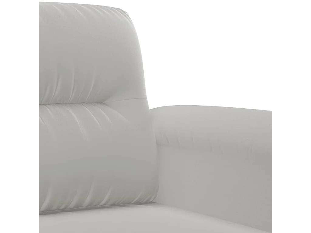 2-Sitzer-Sofa Hellgrau 140 cm Mikrofasergewebe