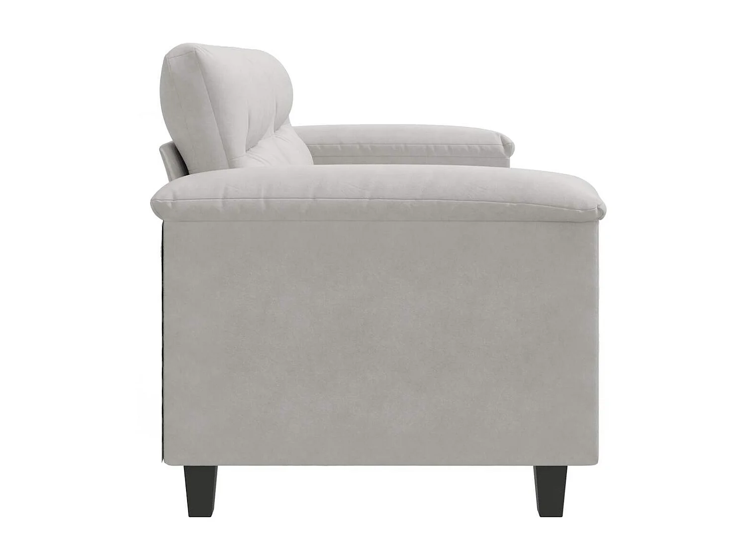 Sofá de 2 plazas de tela de microfibra gris claro 140 cm