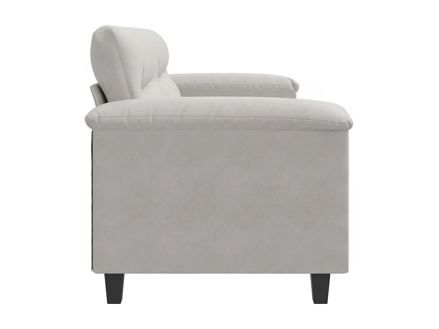 2-Sitzer-Sofa Hellgrau 140 cm Mikrofasergewebe