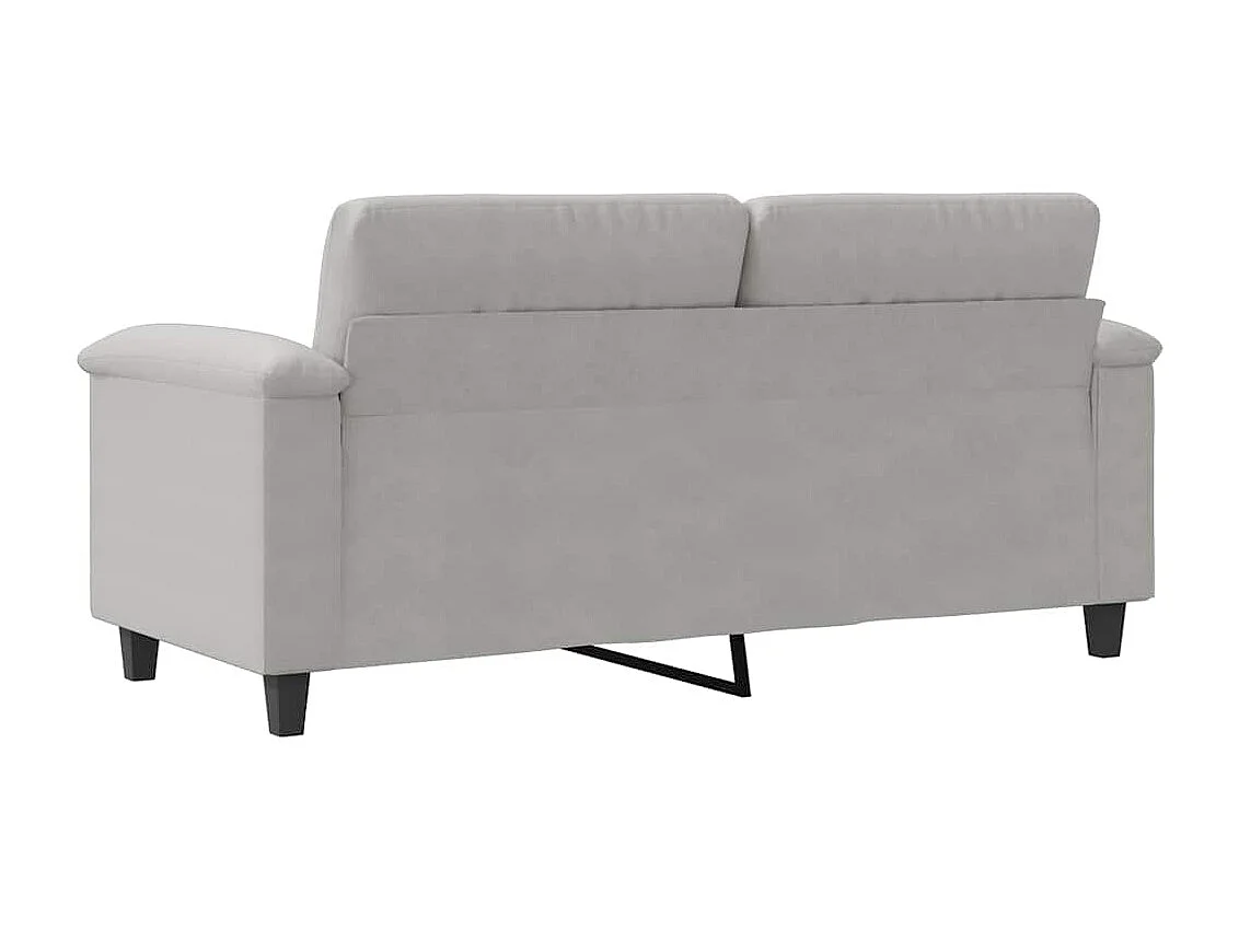 2-Sitzer-Sofa Hellgrau 140 cm Mikrofasergewebe