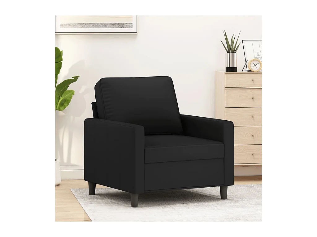 Fauteuil Noir 60 cm Velours
