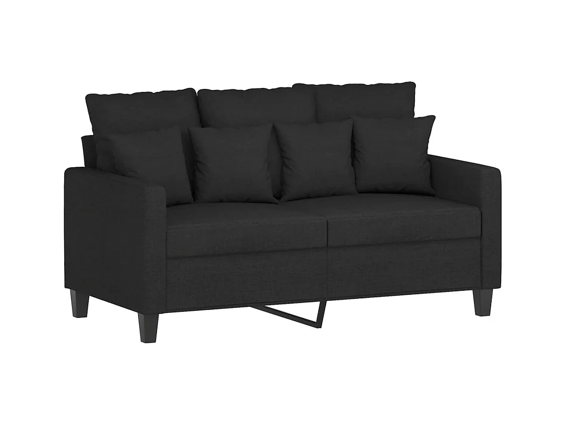 2-Sitzer-Sofa Schwarz 120 cm Stoff