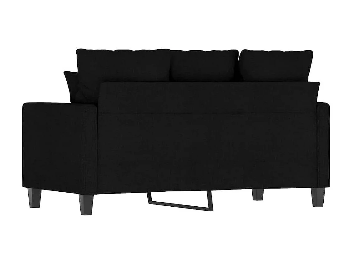 Canapé à 2 places Noir 120 cm Tissu