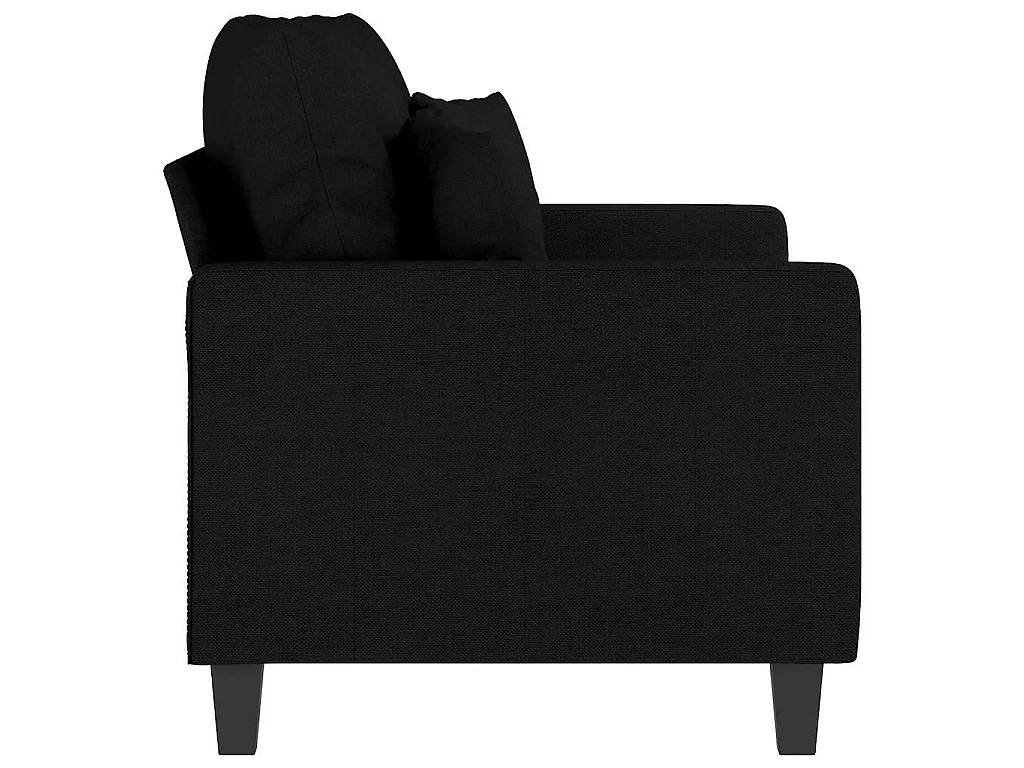 Canapé 2 places en tissu noir