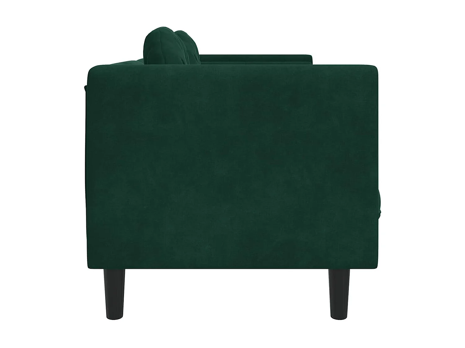 Canapé avec coussins 2 places vert foncé velours