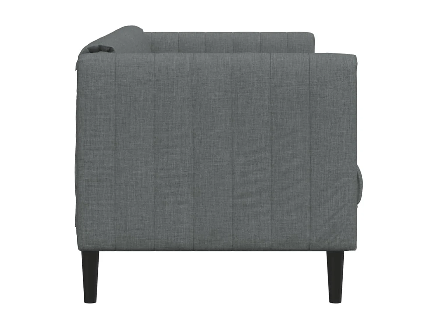 Sofa 2-Sitzer Dunkelgrau Stoff