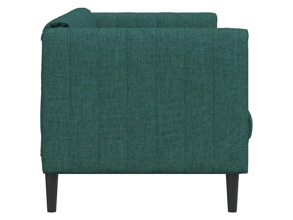 Sofá de 2 lugares tecido verde-escuro