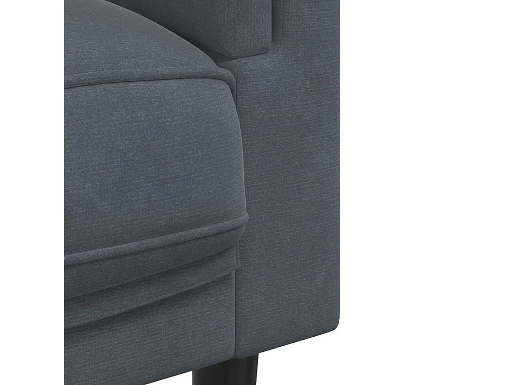 Ensemble de canapés 2 pcs avec coussins gris foncé velours