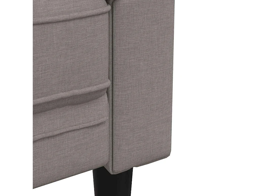 Canapé Chesterfield 3 places taupe tissu