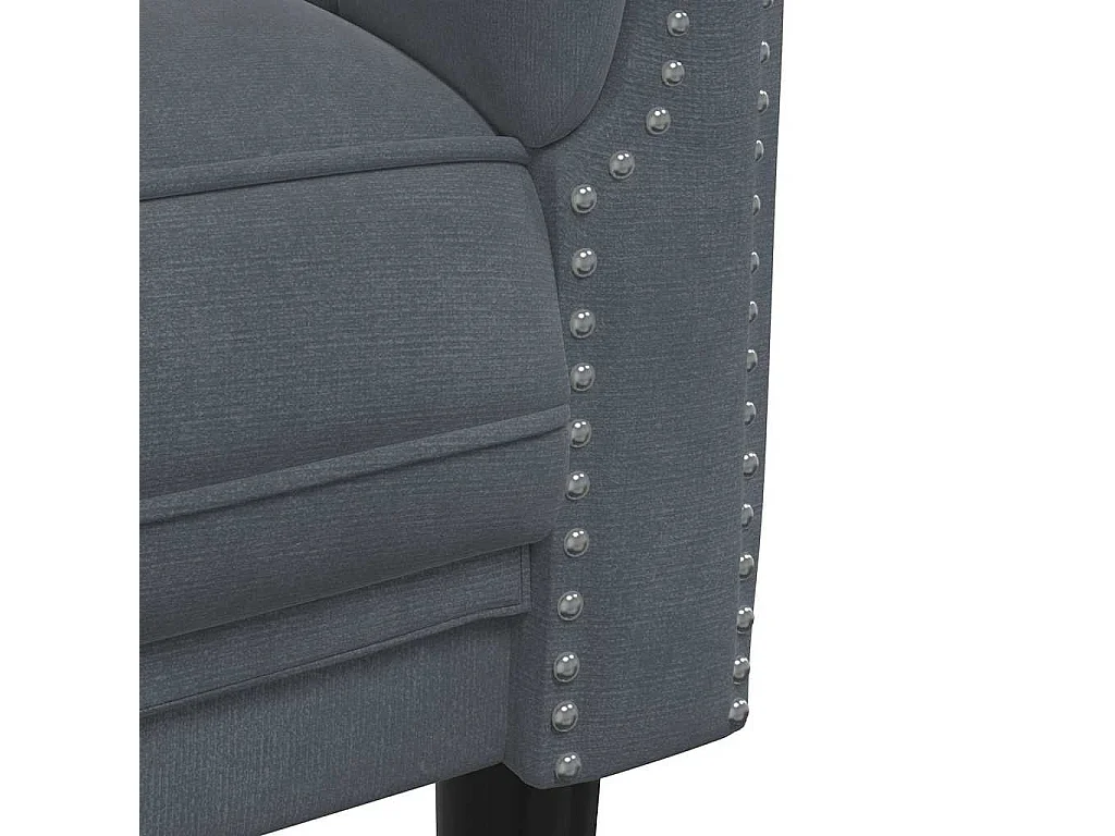 Ensemble de canapés 3 pcs gris foncé velours