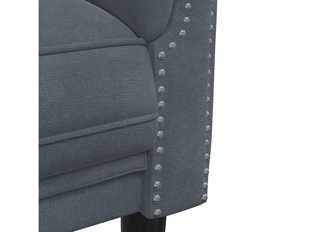 Ensemble de canapés 3 pcs gris foncé velours