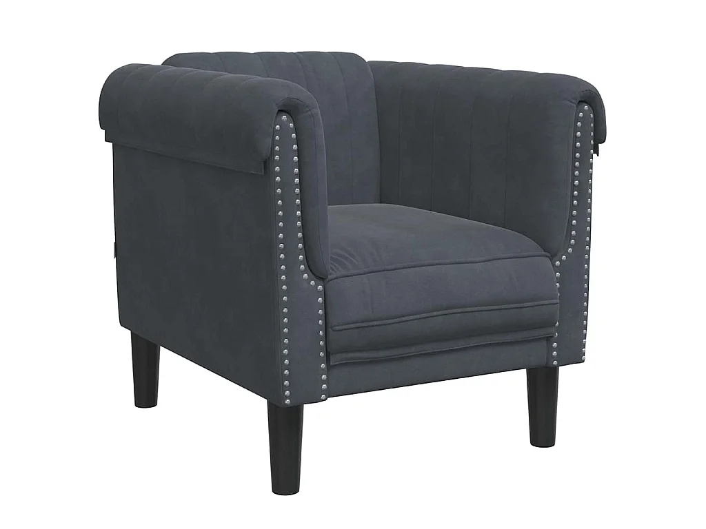 Ensemble de canapés 3 pcs gris foncé velours