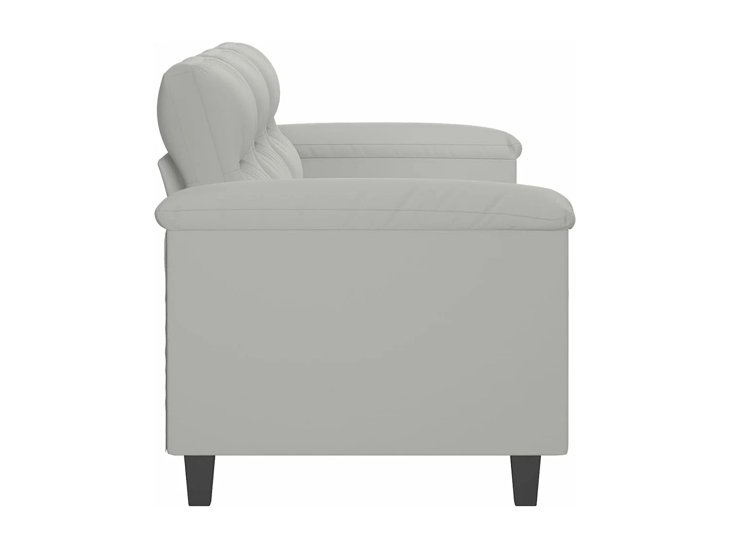 3-Sitzer-Sofa Hellgrau 180 cm Mikrofasergewebe