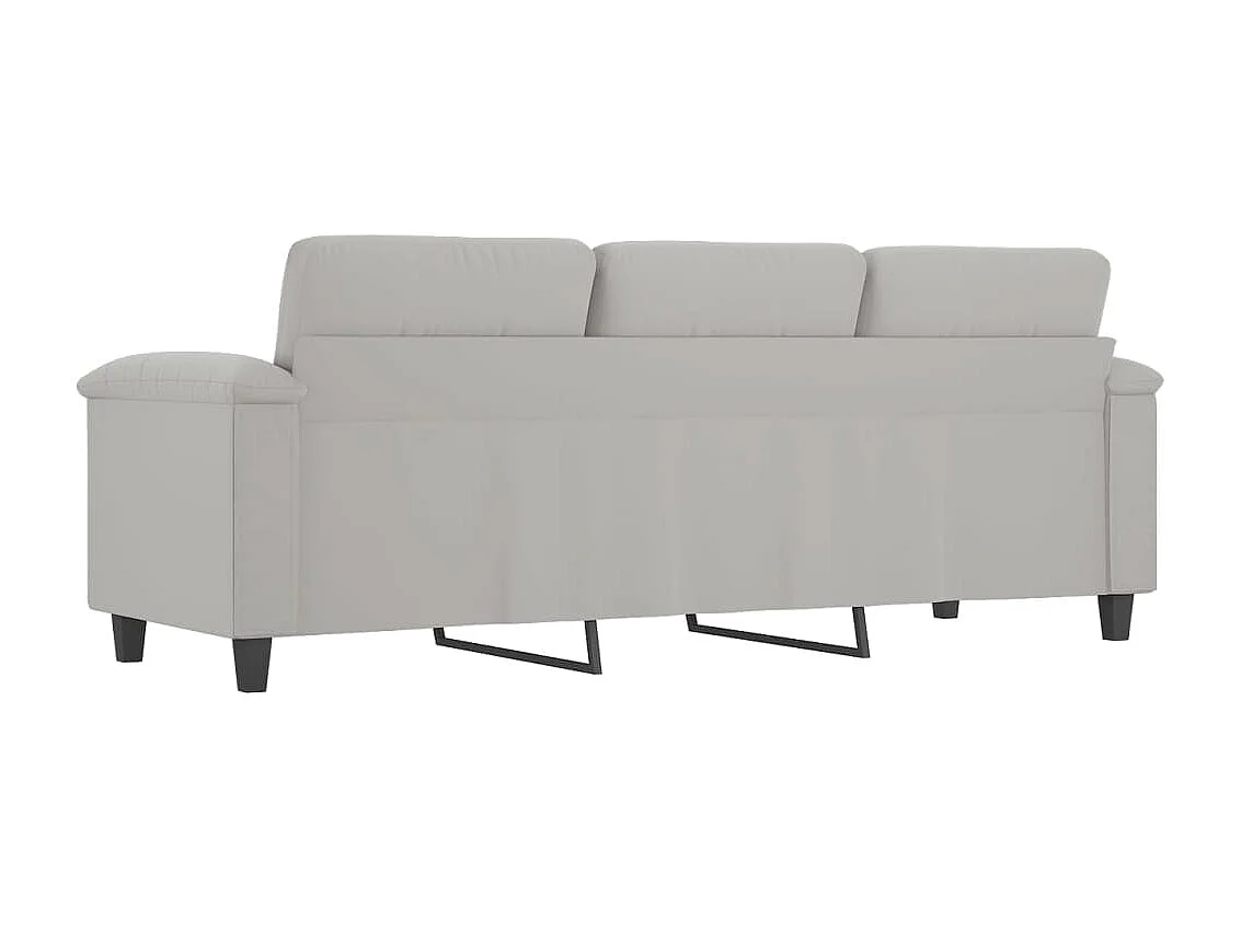 3-Sitzer-Sofa Hellgrau 180 cm Mikrofasergewebe