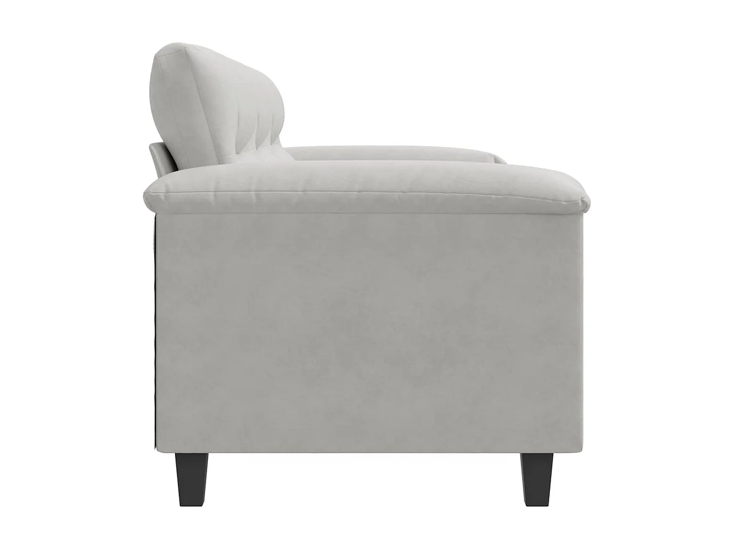 Canapé à 3 places Gris clair 180 cm Tissu microfibre