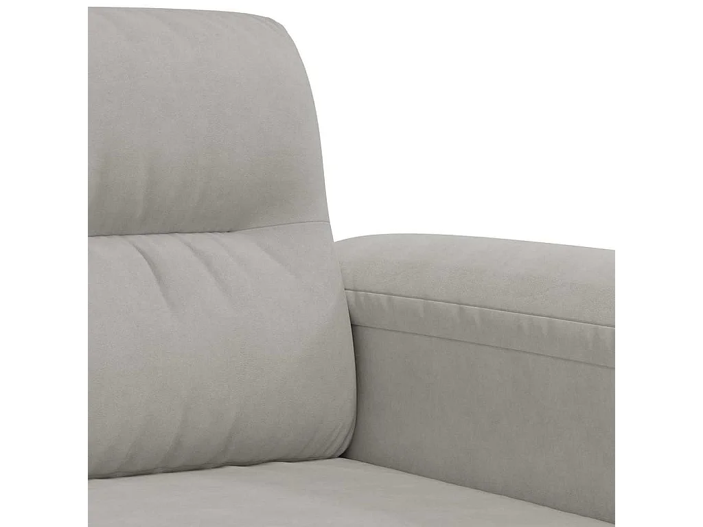 Canapé à 3 places Gris clair 180 cm Tissu microfibre
