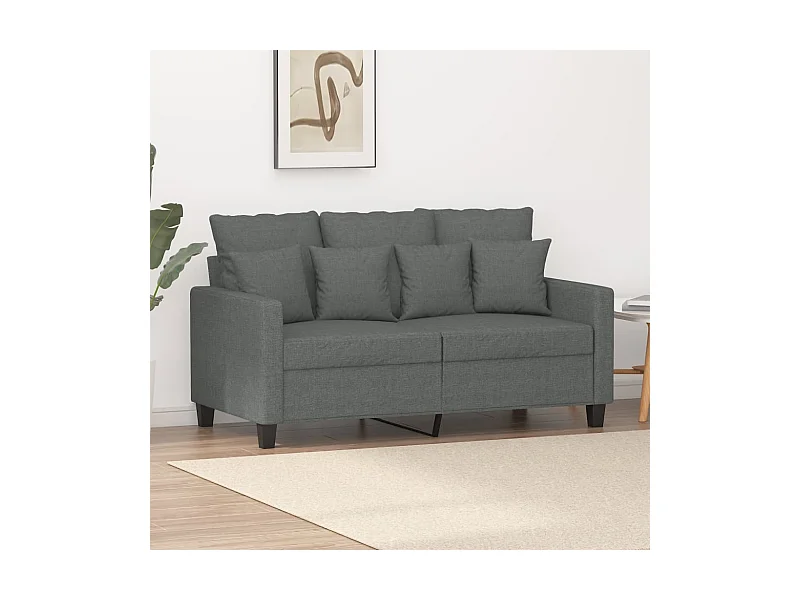 2-Sitzer-Sofa Dunkelgrau 120 cm Stoff