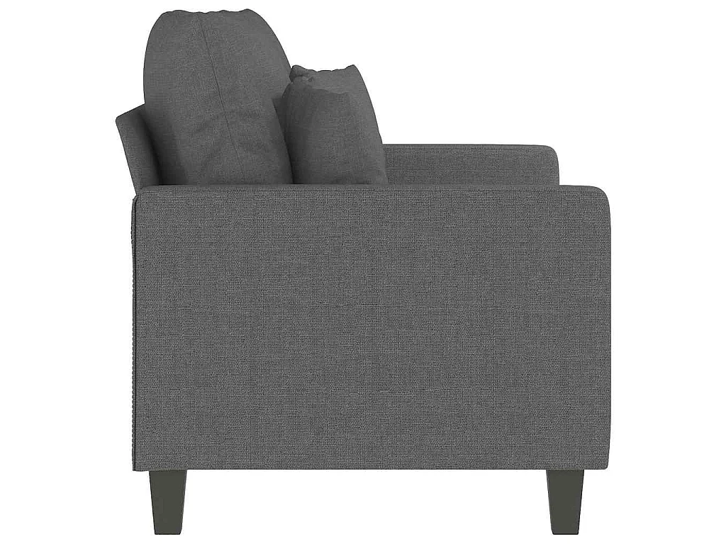 Canapé 2 places en tissu gris foncé