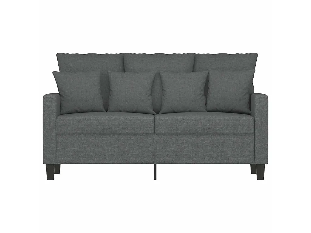 Canapé 2 places en tissu gris foncé