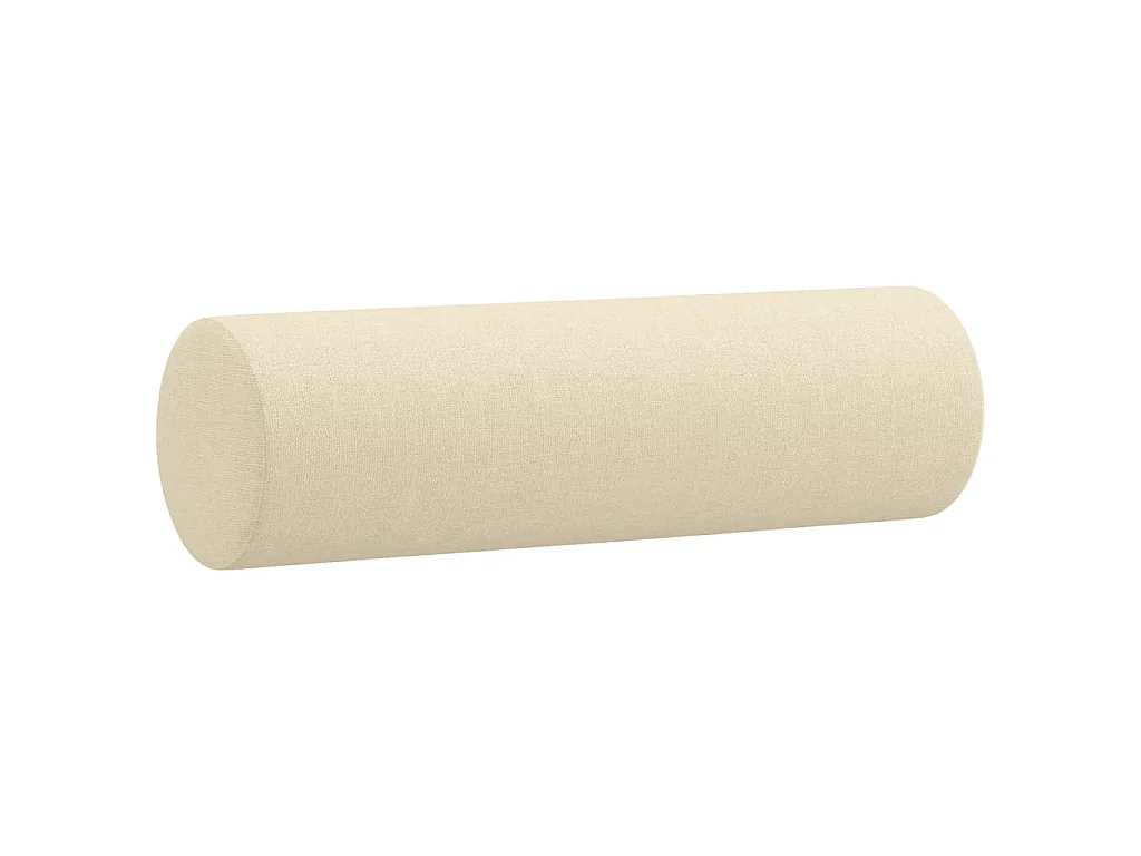 Canapé 2 places avec oreillers décoratifs crème 140 cm tissu
