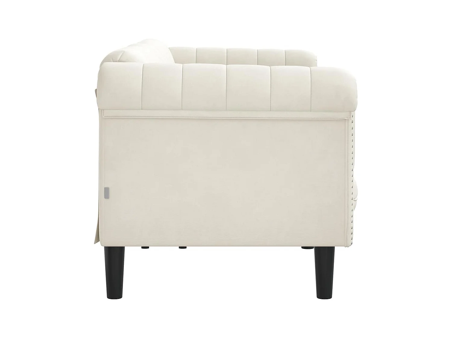 Sofa 3-Sitzer Creme Samt