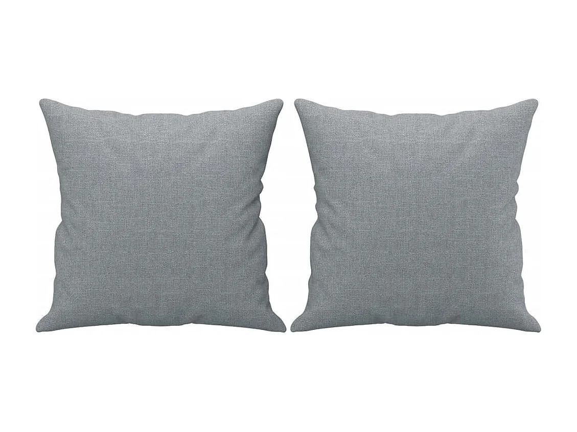 2-delige Loungeset met kussens stof lichtgrijs