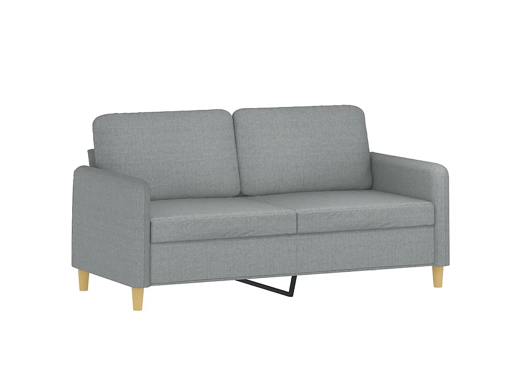 Ensemble de canapés 2 pcs coussins gris clair tissu