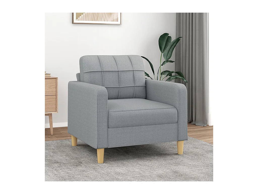 Fauteuil Gris clair 60 cm Tissu