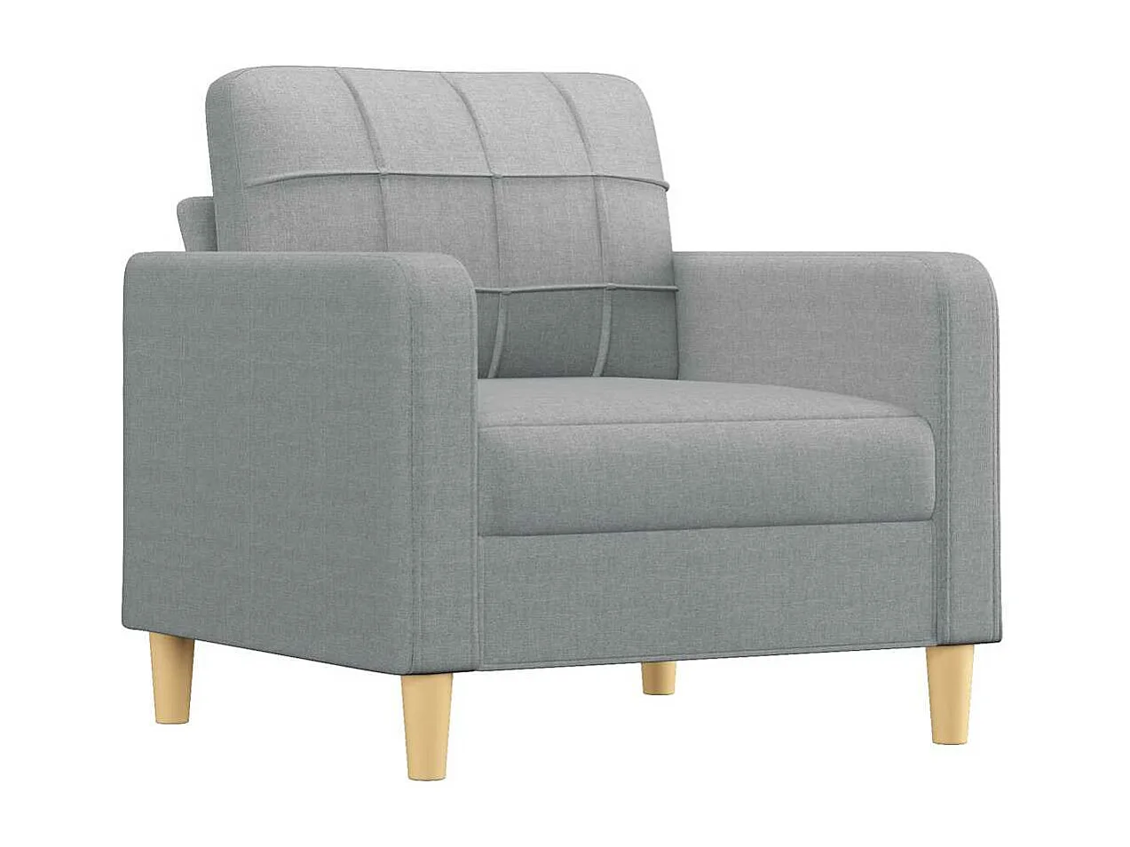 Fauteuil Gris clair 60 cm Tissu