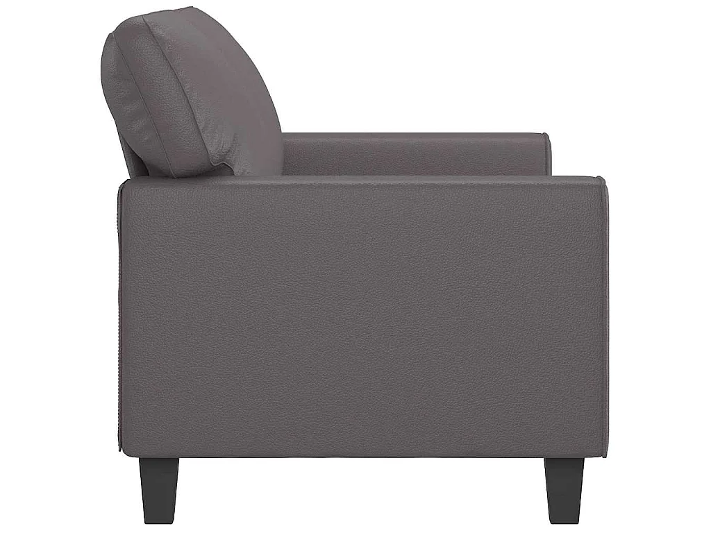 Divano a 2 Posti Grigio 140 cm in Similpelle